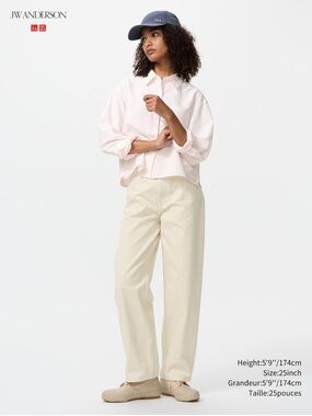 UNIQLO JW ANDERSON Cream Wide-Leg Pants